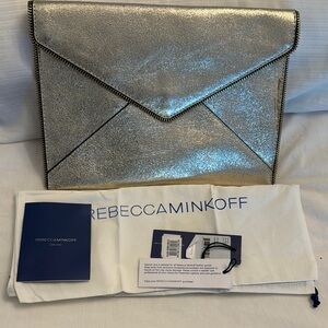 Rebecca Minkoff Metallic Silver Clutch